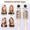 thumbnail image 2 of Rotating Hair Dryer Brush,3 in 1 Rotating Hot Air Brush with Detachable Brush(2" & 1.5"),3 Heats and 2 Speeds Rotating Hair Dryer Spinning for Curl,Straight, 2 of 8