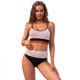 thumbnail image 1 of Trajes de baño de cintura alta de dos piezas para mujer Push Up Halter Bikini Trajes de baño acolchados a rayas,xl Feliz Sencillez, 1 of 4