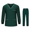 thumbnail image 4 of Nursing Scrubs V Neck Scrub Top and Pants for Veterinary SPA Operating Room M, 4 of 9