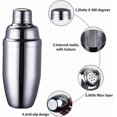 thumbnail image 3 of 750ml Bartender Cocktail Shaker Set With Accessories Professional Cocktail Shaker Set With Strainer For Mixing Margaritas, 3 of 5
