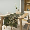 thumbnail image 2 of Camo Table Runner, Army Military Camouflage Soldier Hunting Themed Dinner Runner for Home Kitchen Dining Table Decoration 13"x70", 2 of 6