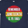 thumbnail image 4 of Inktastic Remember Juneteenth 6.19.1865 Boys or Girls Baby T-Shirt, 4 of 5