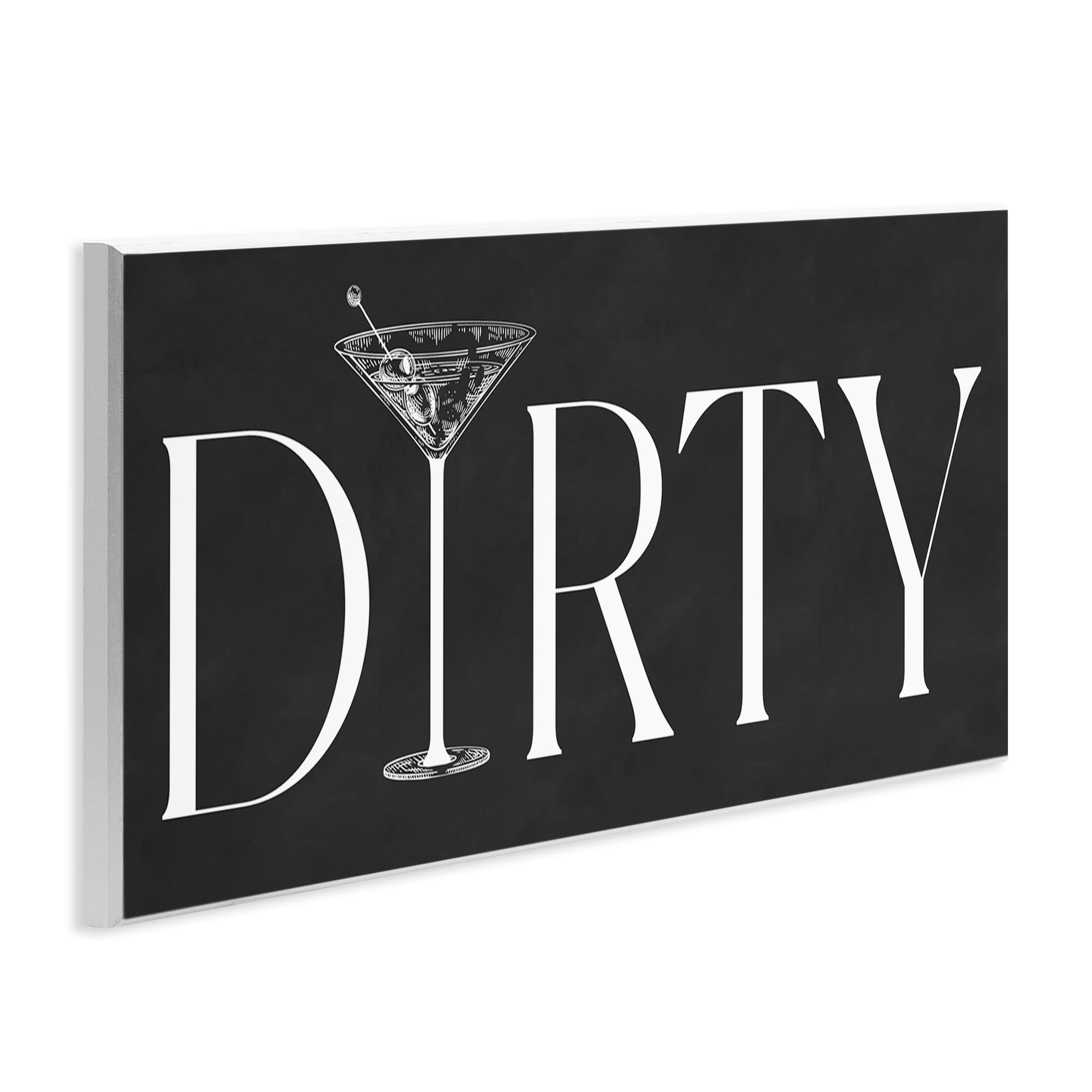 Stupell Industries Dirty Martini with Chalkboard Lettering Wall Plaque Art, design by Lettered and Lined