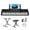 Black+X Stand, variant on Glarry 61 Keys Keyboard with Piano Stand, Piano Bench, Built In Speakers for Beginners