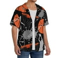 thumbnail image 2 of PAYOHTO Basketball Game Pattern Mens Hawaiian Casual Short-sleeved Shirt Tropical Summer Beach Button Down Shirts, 2 of 7