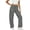Gray, variant on JUSLIO Women Pants Curved Leg Pants Joggers with Pockets Stretchy Casual Drawstring Elastic Waist Pants