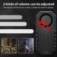 thumbnail image 3 of Bike Alarm, Wireless Burglar Security Alarm for Bicycle, Motorcycle, Car, Mobility, Scooter, Door Window, 113DB Super Loud and Waterproof, 3 of 5