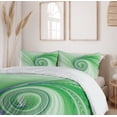 thumbnail image 6 of Ambesonne Green Duvet Cover Sets, Abstract Fractal Spirals, 2-King, Green, 6 of 7