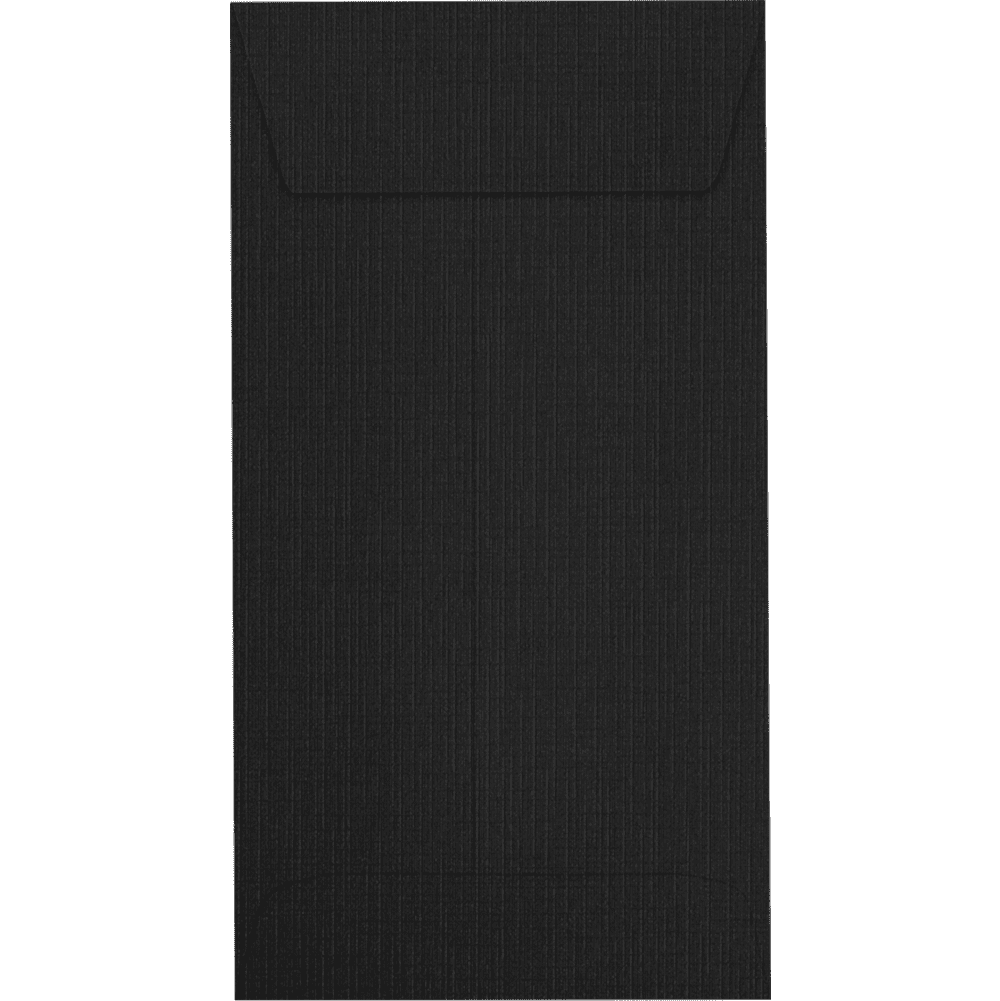 LUXPaper #7 Coin Envelopes, 3 1/2 x 6 1/2, Black Linen, 50/Pack