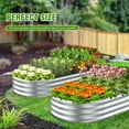 thumbnail image 2 of Holaki Galvanized Planter Bed,Galvanized Raised Garden Bed Kit, Galvanized Planter Raised Garden Boxes Outdoor, Oval Large Metal Raised Garden Beds for Vegetables, 2pcs 6*3*1 ft, 2 of 13