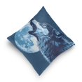 thumbnail image 5 of Howling Wolf and Moon Throw Pillow Covers Couch Pillowcases Decor for Bed Sofa 18" x 18", 5 of 7