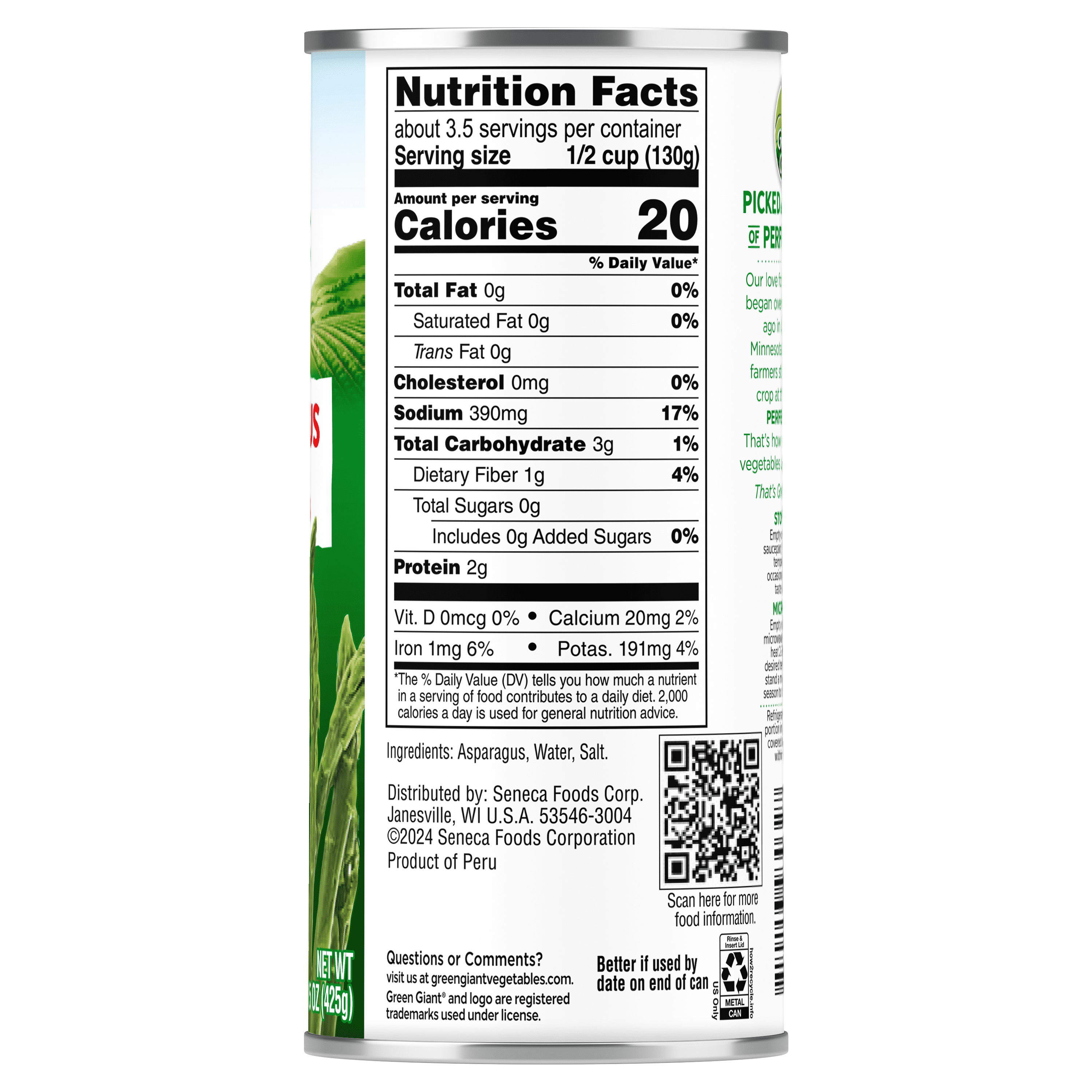 (12 pack) Green Giant Extra Long Asparagus Spears 15 oz