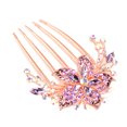 thumbnail image 2 of Limei Rhinestone Hair Comb Flower Leaf Bridal Crystal Hair Jewelry Jewelry Wedding Elegant Hair Accessories, 2 of 7