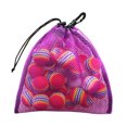 thumbnail image 2 of 3 Piezas Bolsa de Red de Malla Deportiva Almacenamiento con Cordón de Bola De Golf Sunnimix Bolsa de pelota de golf de malla de malla, 2 of 8
