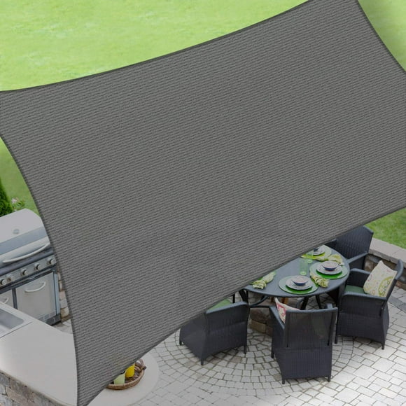 LOVE STORY 195 x2211 Rectangle Dark grey Sun Shade Sail canopy UV Block Awning for Outdoor Patio garden Backyard