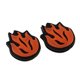 thumbnail image 3 of Juego de 2 amortiguadores de vibraciones de silicona duraderos para raquetas de tenis - raqueta naranja, 3 of 7