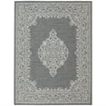 thumbnail image 3 of Sunnydaze Parisian Paradise Traditional Flat Weave Gray Medallion Indoor Area Rug, 8' x 10', 3 of 9