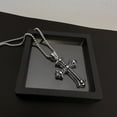 thumbnail image 3 of Leander High-End Titanium Steel Necklace Men's Cross Pendant Hip Hop Stainless Steel Sweater Chain Necklace, 3 of 6