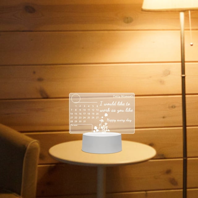 Vaidha Transparent Note Board Erasable Writing Message Board Home Desktop Small Whiteboard Table Lamp 3ml