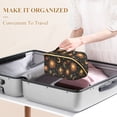 thumbnail image 3 of FORMRS Makeup Bag Travel Cosmetic Organizer for Women Fold Flat Zipper Pouch with Handle, Sun Moon and Stars Pattern, 3 of 8