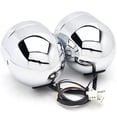 thumbnail image 4 of Krator Chrome Twin Headlight Motorcycle Double Dual Lamp Compatible with Harley Davidson Softail FXSTI Custom, 4 of 6