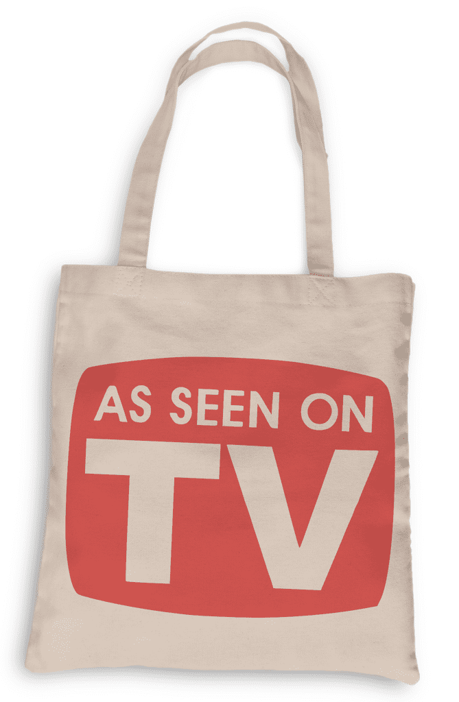 As Seen on TV Tote, Grocery Tote, Book Tote, Office Tote, 100% Cotton Fun Tote