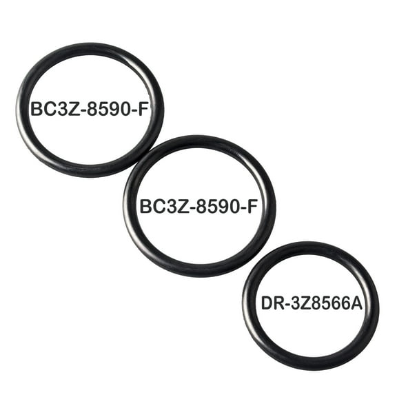 3mirrors O-Rings Gasket Seal Set Engine Radiator Hose and T-Pipe coolant Leak Repair Replacement Compatible with Ford F-150 5.0L Mustang DR3Z-8566-A & 2X BC3Z-8590-F, Pre-Greased Better Installation