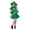 18-B, variant on FUZHIQ Womens Halloween Deluxe Green Ivy Cos Sleeveless Leaves Sequin Fairy Dress and Gloves Headband Set