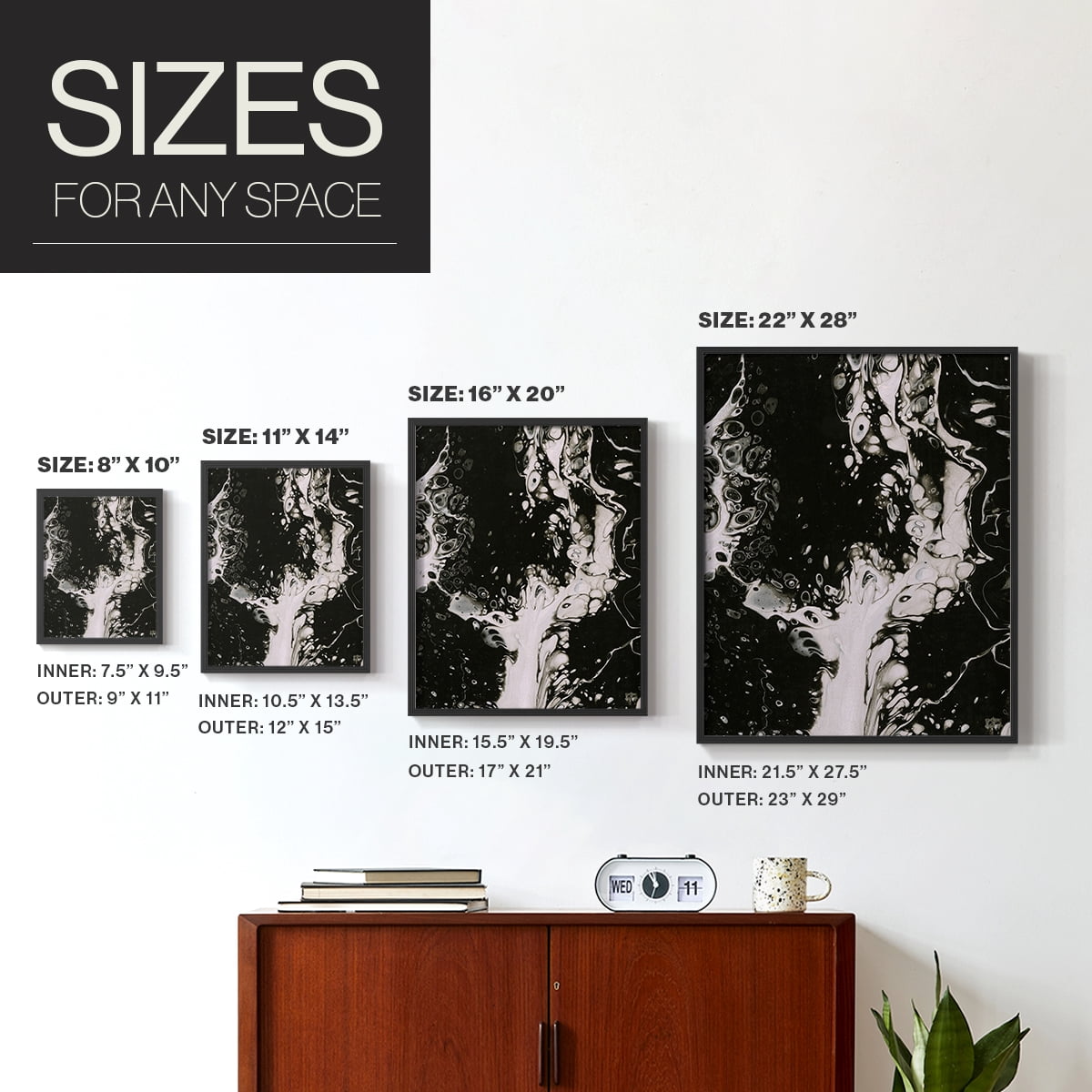 C37 Framed Print in Black Solid Wood Framed Print No Nail Hanging