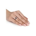 thumbnail image 2 of 1.00 Carat (Ctw) Black Diamond Twist Ring in Sterling Silver with White Sapphires for Women, 2 of 6