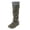 Green, variant on Modisza Women's Mid Calf Slouchy Leather Boots Wide Width Low Block Heel Tall Boot Side Zipper Winter Knitted Fold Over Boots Size 6-9.5