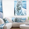 thumbnail image 1 of Silver Tiger with Water Background - African Canvas Art Print, 1 of 3