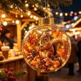 thumbnail image 5 of 2026 Christmas Home Party Decoration Fall Ornament Forest Wildlife In Glass Ball Hanging Ornament Pumpkin Maple Leaf Thanksgiving Christmas Tree Decor Christmas Celebration Party Supplies, 5 of 7