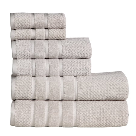 Luxury 100% Cotton 6-Piece Towel Set, 650 GSM Hotel Collection, Super Soft and Highly Absorbent (Multicolor, 6 Pack Set)