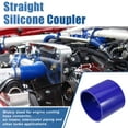thumbnail image 2 of Unique Bargains 100mm 3.94" Long Universal Car Straight Silicone Coupler Turbo Pipe Replacement Blue, 2 of 6