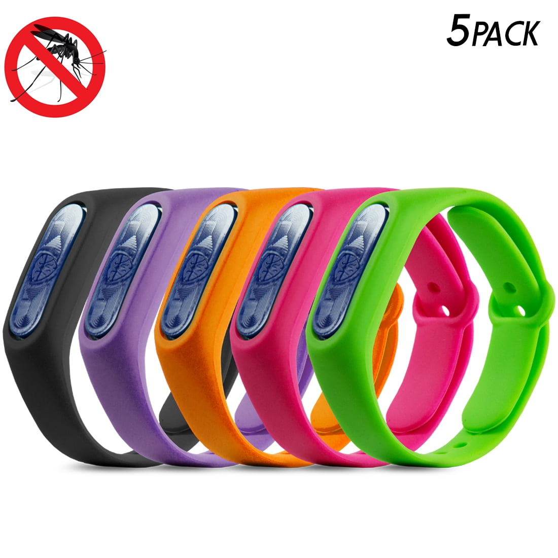 BUG OFF Wristband Repels Insects~FAMILY 10-Pack~Mosquito Deterrent SAFE for Kids