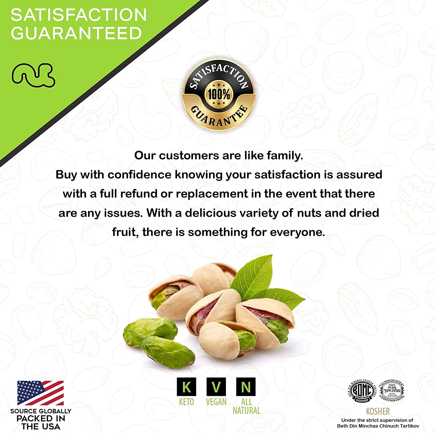 Nut Cravings Freshly Roasted & Salted California Pistachios (32oz - 2 lbs) Packed Fresh in Resealable Bag