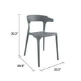 thumbnail image 6 of Novogratz Poolside Collection, Felix Stacking Dining Chairs, Indoor/Outdoor, 4-Pack, Charcoal, 6 of 6