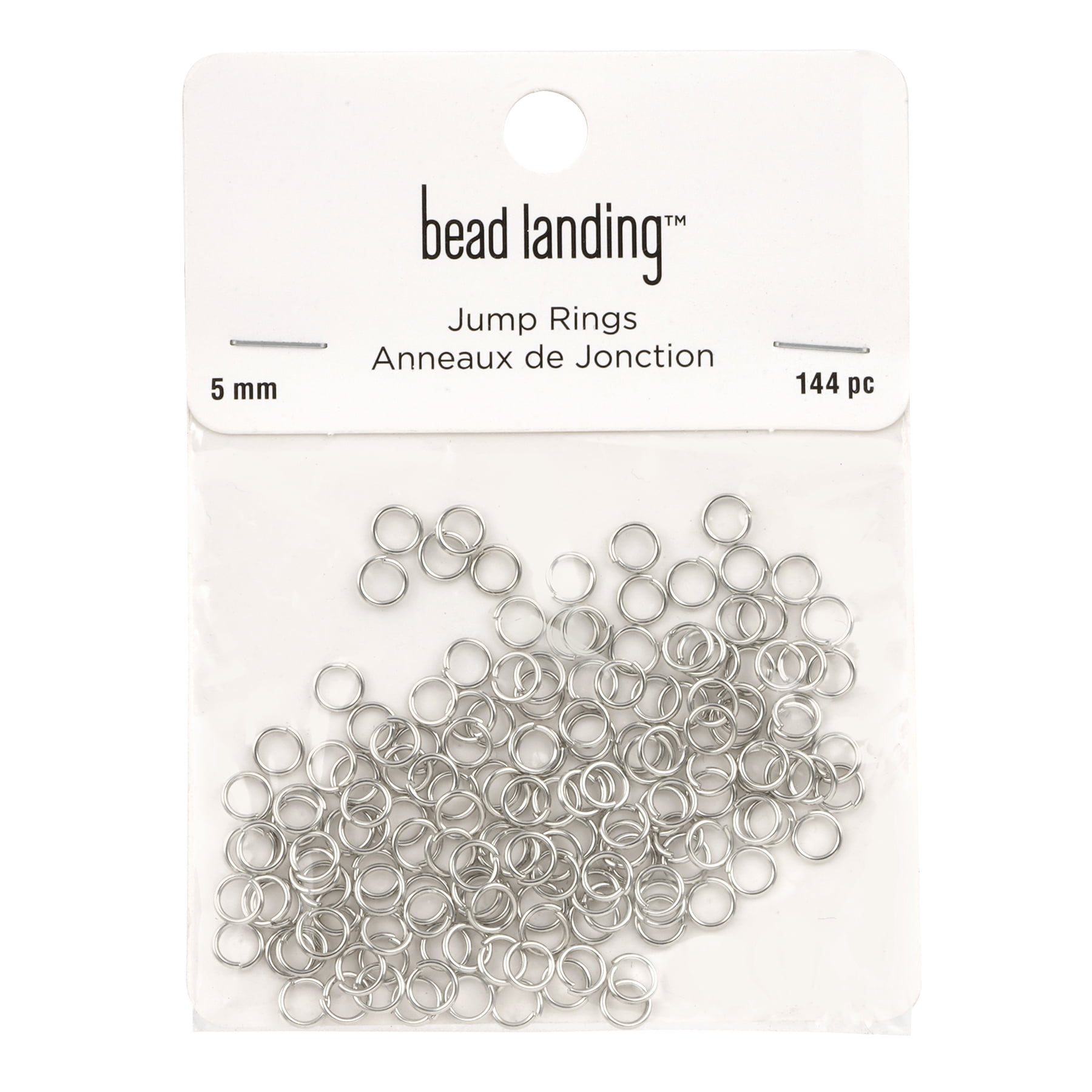 5mm Silver Jump Rings by Bead Landing – 144 Pieces Each (1,728 Total) 100% Iron for Jewelry Making & Craft Projects - 12 Pack