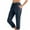 Navy, variant on POROPL Womens Capri Pants Linen Summer Drawstring Elastic Waist Straight Beach Cropped Trousers