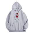 thumbnail image 4 of Wyzesi Chandails en Molleton d'Automne pour Femmes Col en V Blanc Chandail en Molleton Noël à Manches Longues Imprimé Lettre Décontracté Motif Mignon Imprimé Noël Col Rond Pull d'Automne, 4 of 4