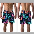 thumbnail image 3 of luoweisi Men's Beach Shorts Quick Dry Swim Trunks with Mesh Lining Butterfly M, 3 of 5