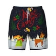 thumbnail image 4 of Lsque Mens Swim Trunks Merry Christmas Elk Pattern - Bathing Suit Compression Liner - Beach Swim Shorts Swimwear - (S-3XL) - Stretch Quick Dry -Small, 4 of 9