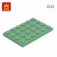 thumbnail image 1 of 31Pcs/Lot 3032 4x6 Basic Plate Board Building Blocks Moc Parts Compatible with Bricks Educational Children's Toys Gift Box 54.Sand Green about 31pcs, 1 of 6