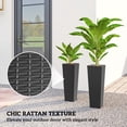 thumbnail image 4 of Outsunny 23.6 Inch Tall Planters for Outdoor Plants, Set of 2 Plastic Flower Pots with Drainage Holes, Black, 4 of 9