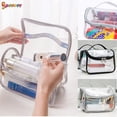 thumbnail image 7 of Spencer Clear Travel Toiletry Bags Waterproof Cosmetic Makeup Zipper Bag Transparent PVC Pouch Organizer Wash Bag, White, 7 of 7