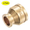 thumbnail image 1 of Adaptador de conector de acoplamiento de rosca hembra de latón Uxcell G1 x G1/2, 1 of 5