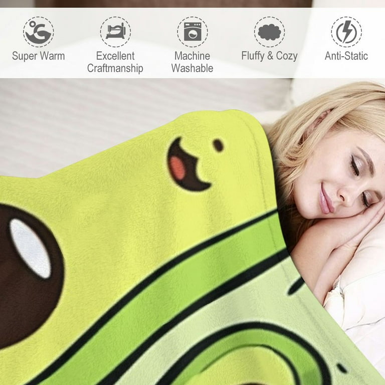 JEUXUS Cute Avocado Blanket Super Soft Warm 60x80 Inch Plush Throw Blanket for Sofa Bed Travelling Camping Gift Idea Walmart