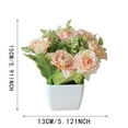 thumbnail image 3 of Fake Flowers Promotion Sale! Nomeni Artificial Flowers in Vase Silk Rose Arrangements Flowers Bouquets with Vase Dinning Table Centerpieces Bedroom Bathroom Kitchen, Home Decor Clearance Sale Beige, 3 of 5