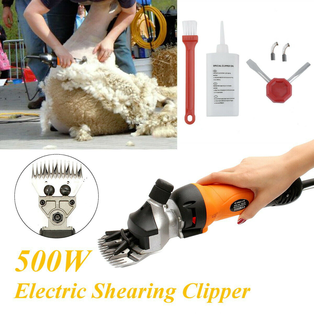 Shear 500W For Sheep/Goats Livestock Pet Animal Electric Shearing Clipper 